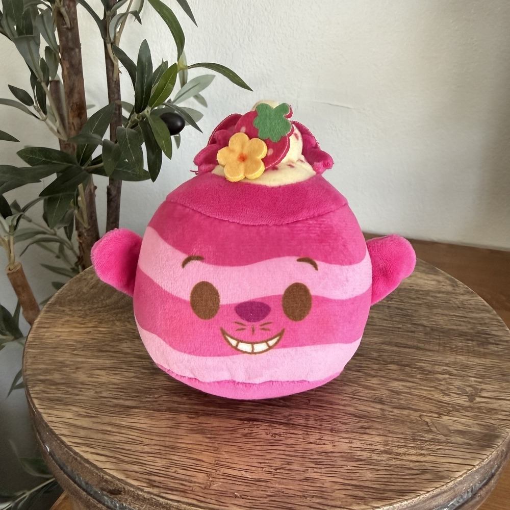 Disney Munchlings Target Gourmet Goods Pink Cheshire‎ Cat Fruit Parfait Plush 4" - Picture 8 of 12